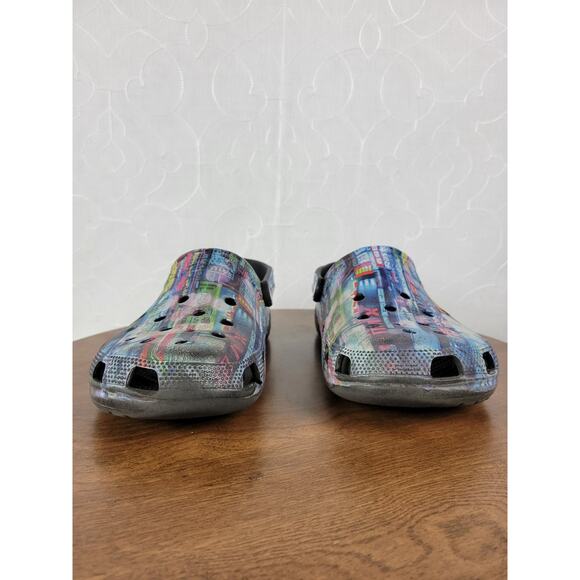 Crocs Cyber Nights Classic Clog Unisex Mens 9 Womens 11 Multicolor Japan City - Picture 6 of 12